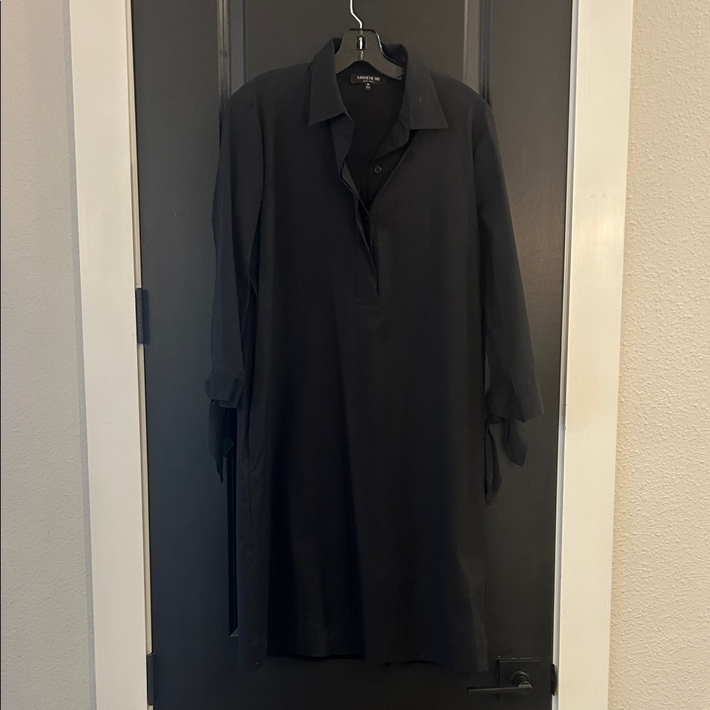 Lafayette 148 New York Black Long Sleeve Dress